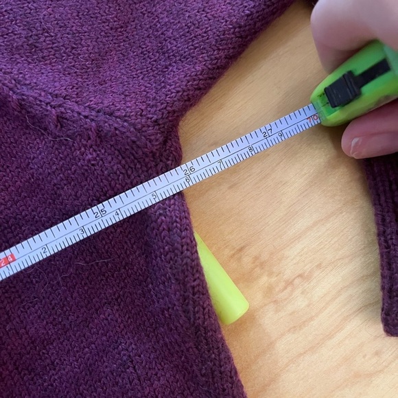 Eileen Fisher Sweater Tunic Turtleneck Merino Wool Oversized Purple Longline - Picture 8 of 10